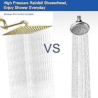 Vista 144 de NearMoon - Cabezal de regadera grande de acero inoxidable cuadrado de lujo en cascada, para instalar en el techo o la pared