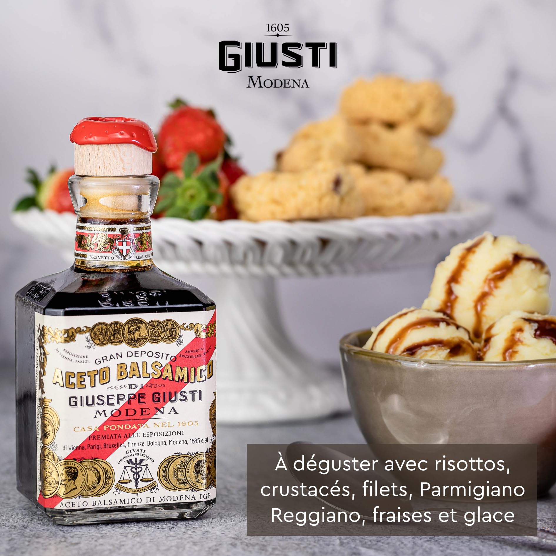 Giusti - Vinaigre Balsamique de Modène IGP 5 Médailles d'Or - 250ml Cubica