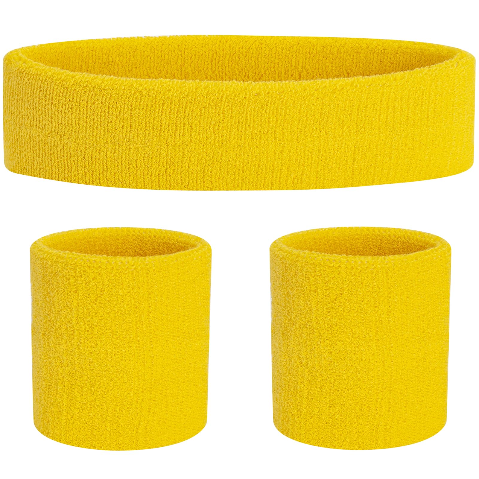 FACATH Schweißband-Set, Set aus Baumwoll-Stirnband und Schwe
