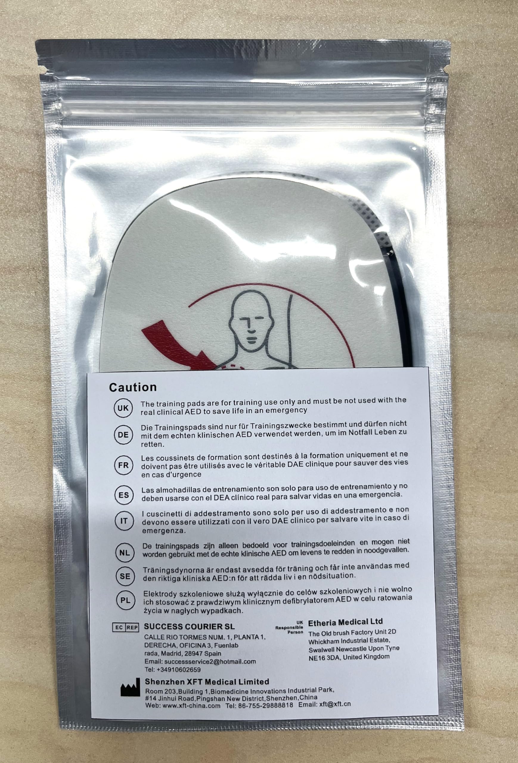 AED Training Pads Train Pad Adult Child Replacement Almohadillas de entrenamiento Almohadilla de tren Reemplazo de niño adulto para AED Trainer XFT-D0009 XFT-120C+ Zoll (1x almohadilla para adultos)