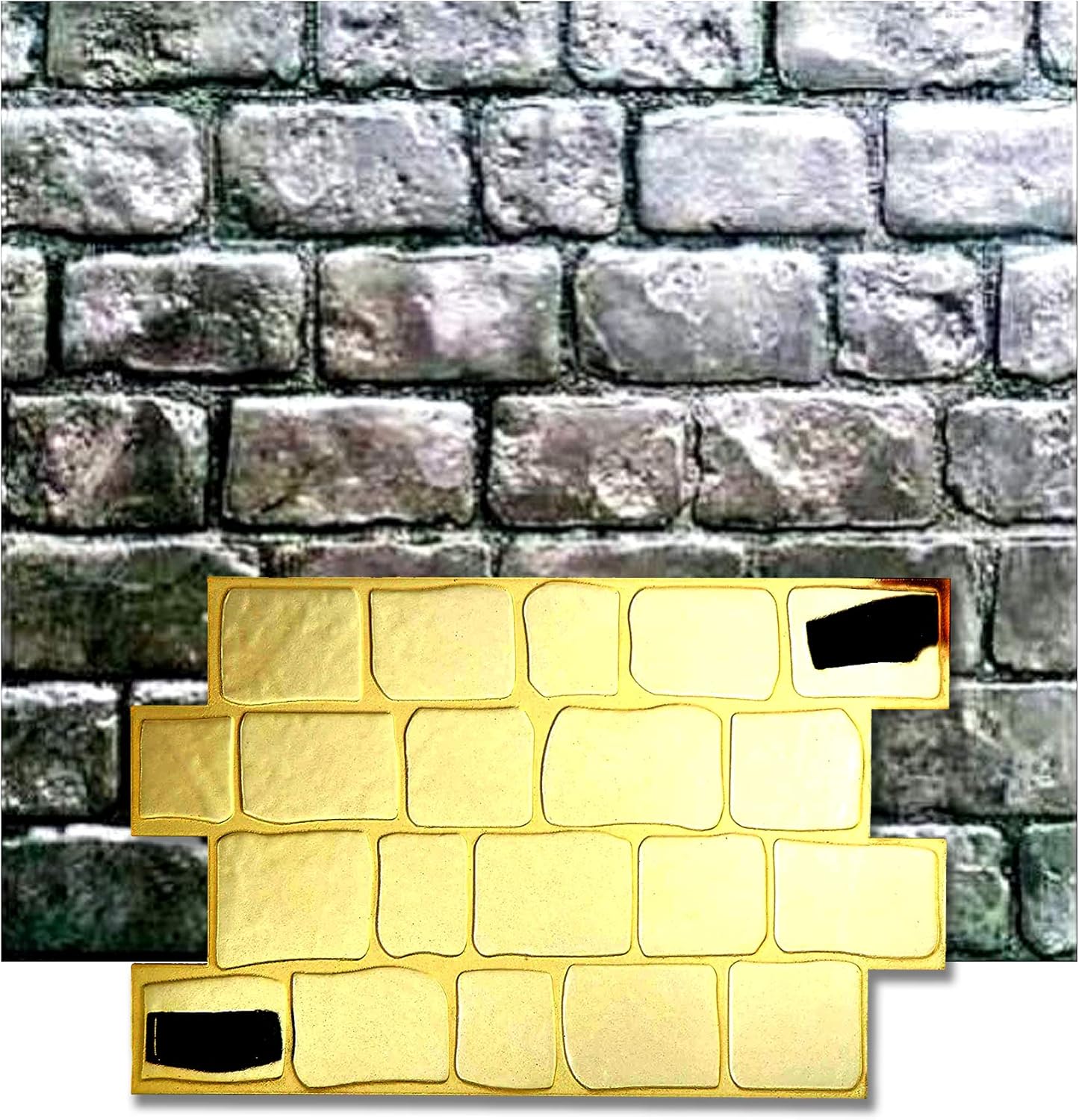 Polyurethane Mat Stamp PAVING STONES | Concrete Cement Stamping Pattern Imprint Decorative Texture Form Mold Tool Texturing