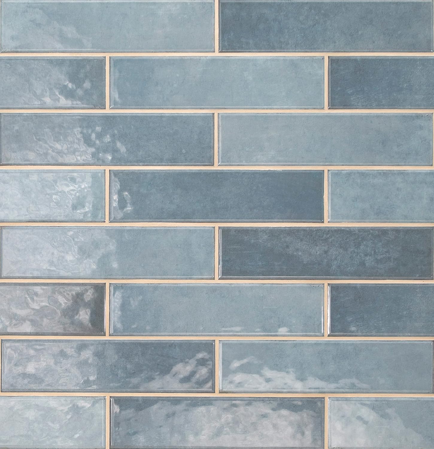MSI Renzo Denim 3x12 Glossy Ceramic Subway Tile - Dark Blue for Kitchen Backsplash, Bathroom Shower, Accent Walls
