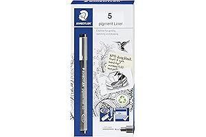 Precise and Durable: Staedtler Pigment Liner 0.5mm, Box of 5