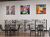 Vista 8 de VintageView Evolution Wine Wall 30 3C - Estante moderno para vino (36 botellas, negro mate)