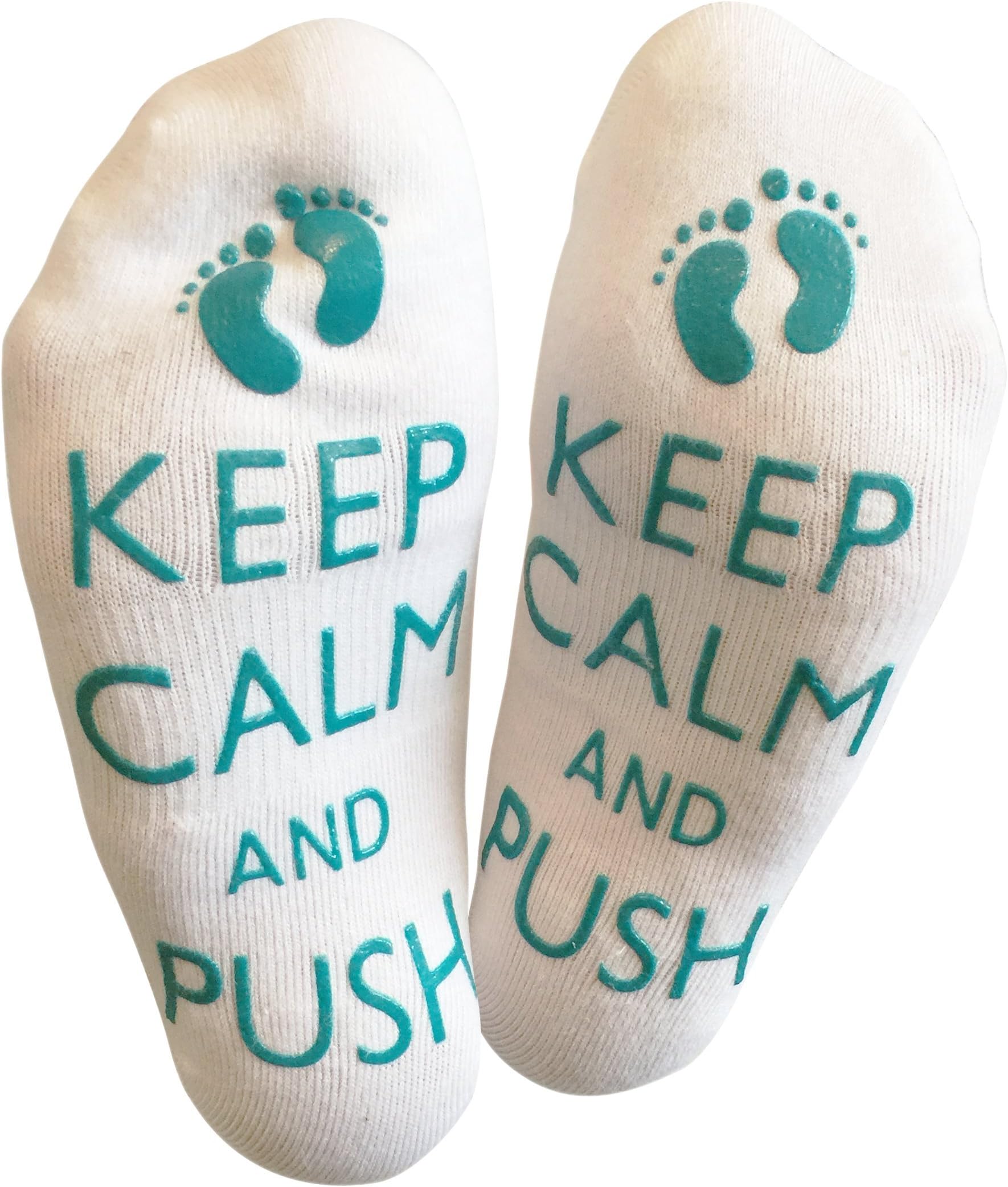'Keep Calm And Push' Funny Maternity Socks For The Mummy To Be - Great
