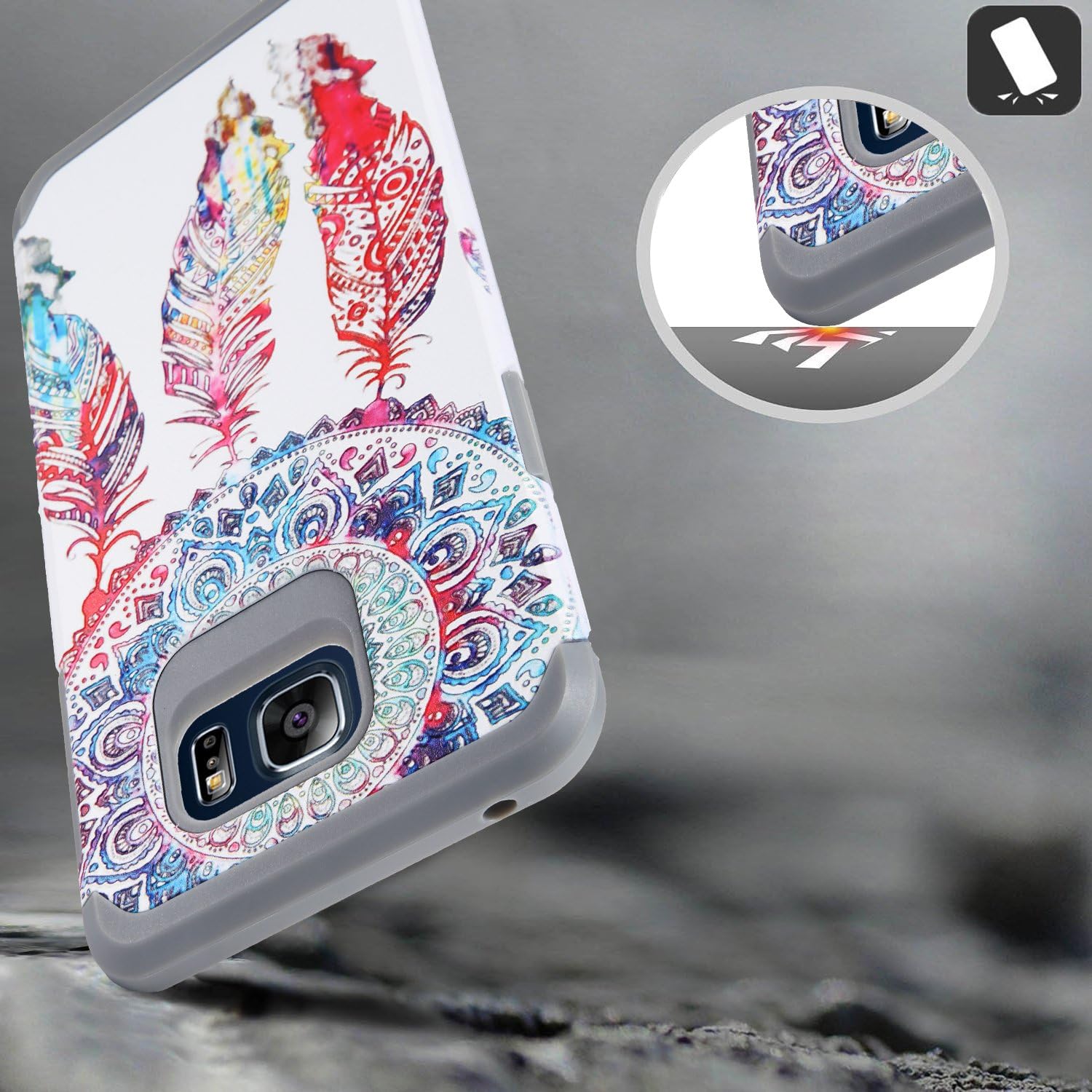 Galaxy Note 5 Case, Starshop [Shock Absorption] Dual Layers Impact Advanced Protective Cover with [Premium HD Screen Protector Included] for Galaxy Note 5 (Dream Catcher)