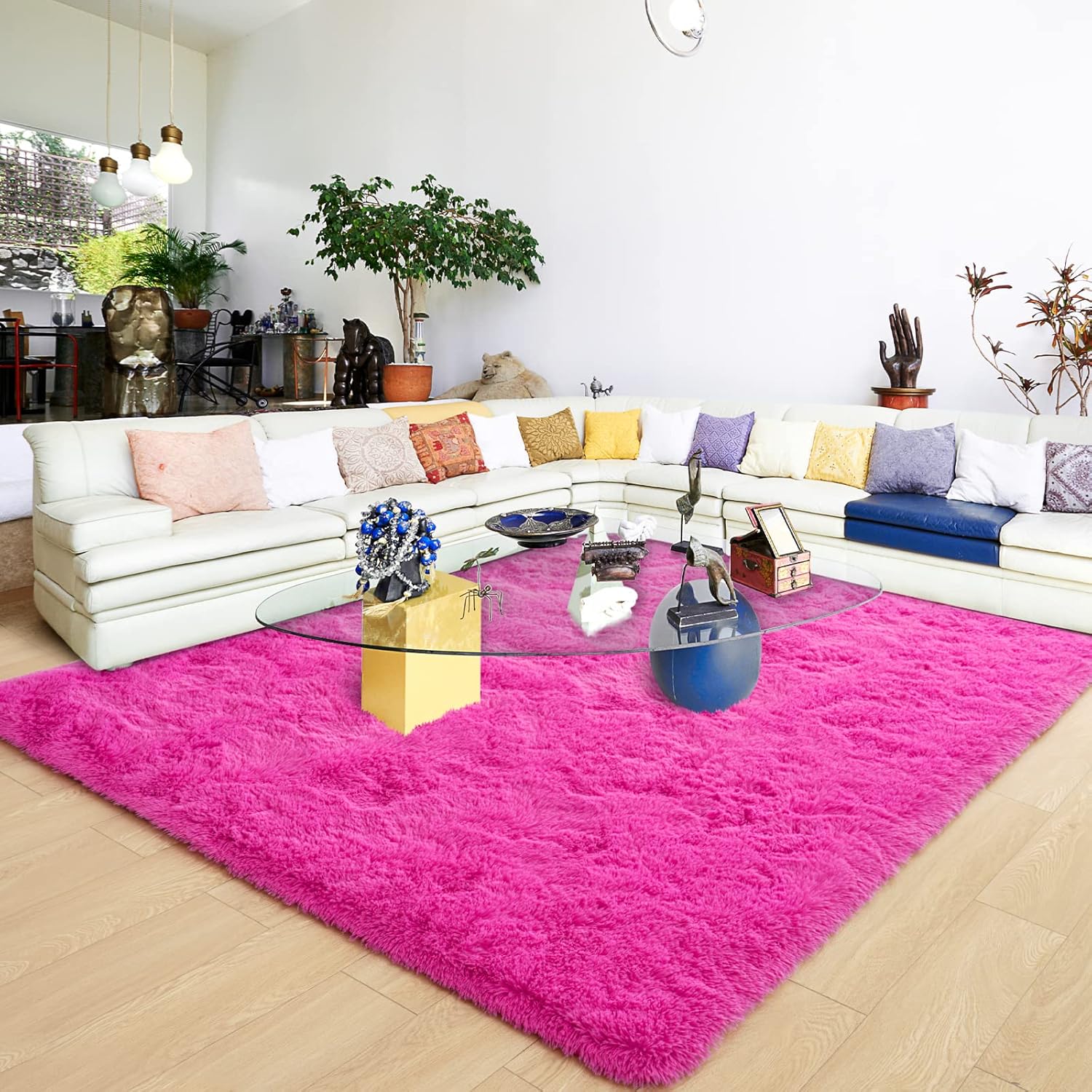 Ultra Soft Fluffy Rugs for Bedroom 7x10 Feet, Shag Area