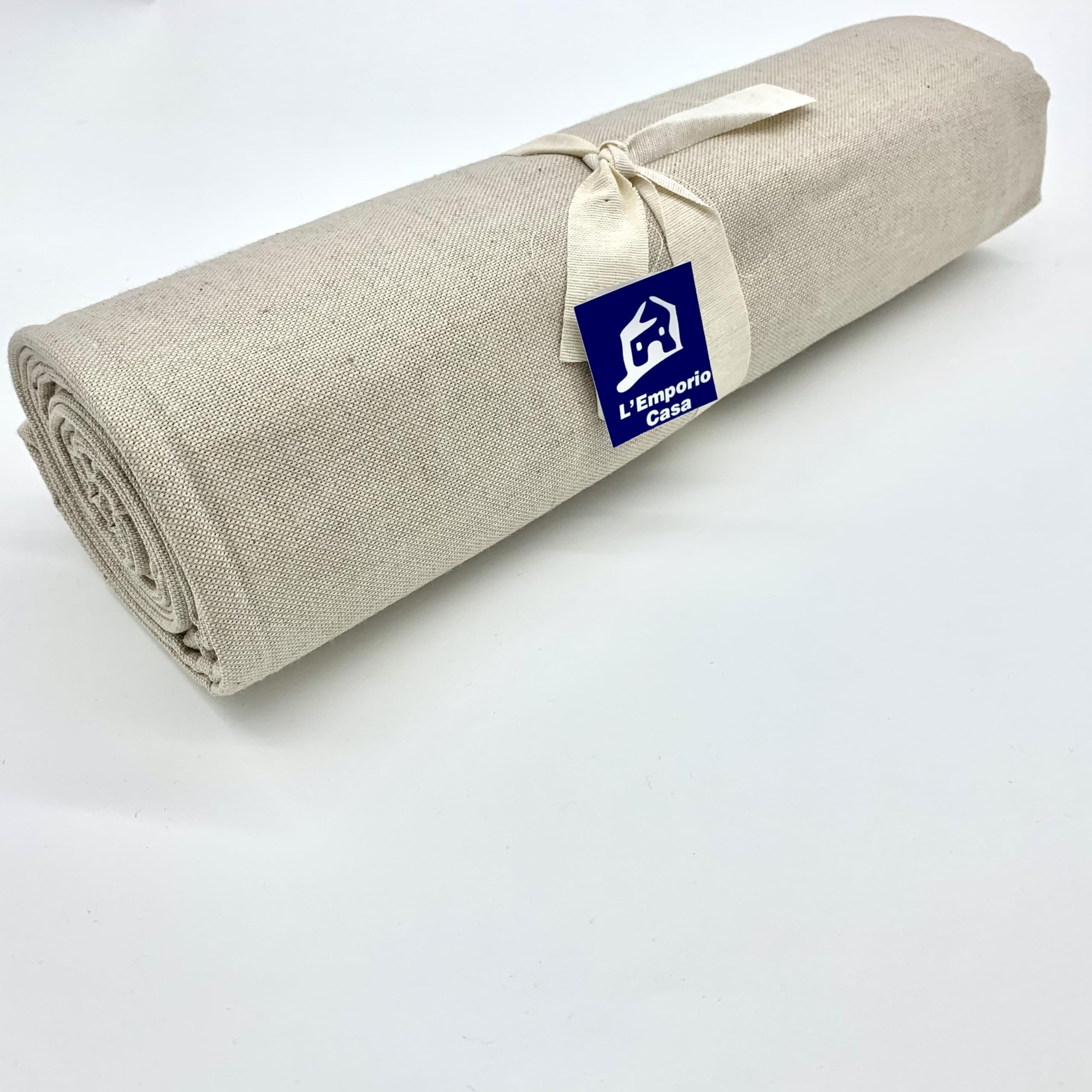 L'Emporio Casa Telo Copridivano Copriletto Tela Grossa Robusta Cotone in Panama 160X260-260x280-360x280 Misure Maxi Lenzuolo Copritutto Cotone Granfoulard Made Italy (NATURALE, 160X280)