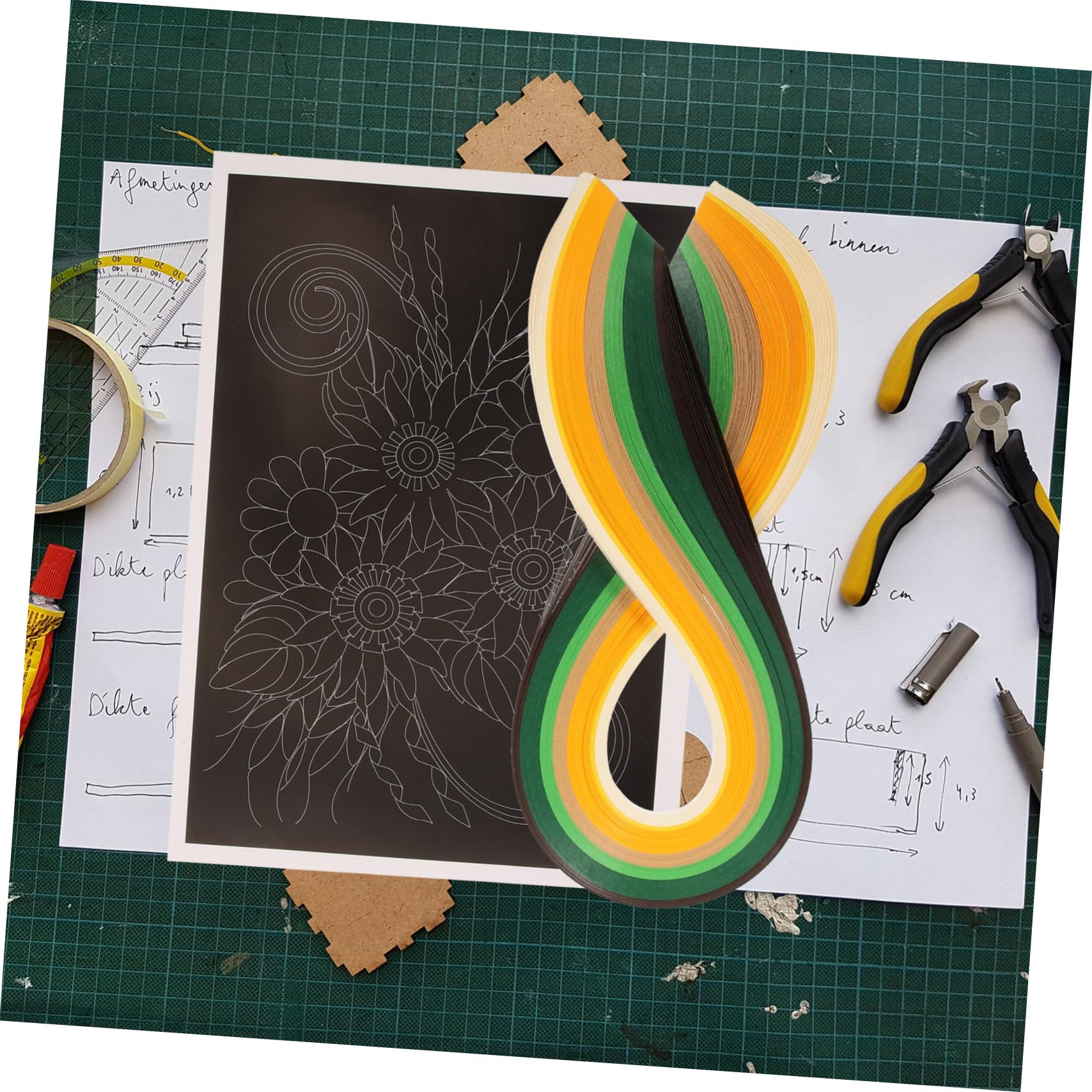 HAPINARY Handcraft Quilling Paper 100 Colors Quilling Paper Strips Set Craft Kit for Adults Boys and Girls