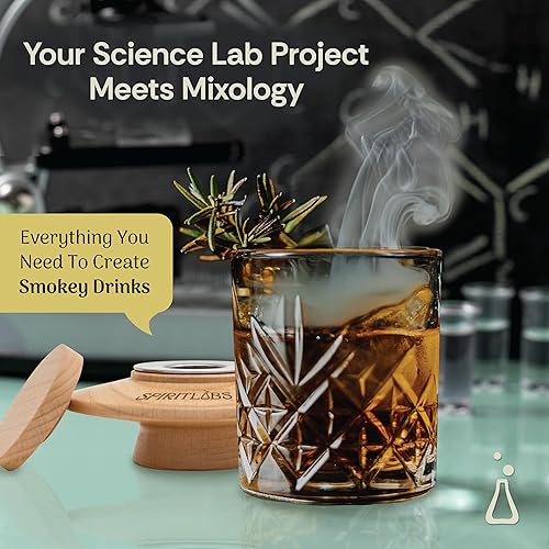 Miniatura 7 de Kit de ahumador de cóctel con antorcha premium  Kit de ahumador de whisky todo en uno con chips de madera de 6 sabores, bourbon, kit de ahumador de