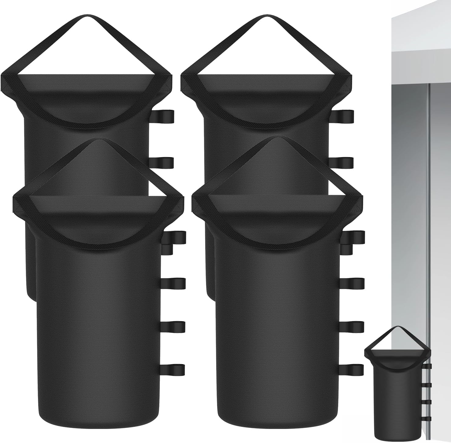 240LBS Canopy Tent Weights Set of 4 Empty Sand Bags for Canopy Tent Legs, Heavy Duty 1680D Pop Up Canopy Tent Weights Sandbags for Outdoor Gazebos, Umbrellas, Pergolas, Sunshades & Patio Furniture