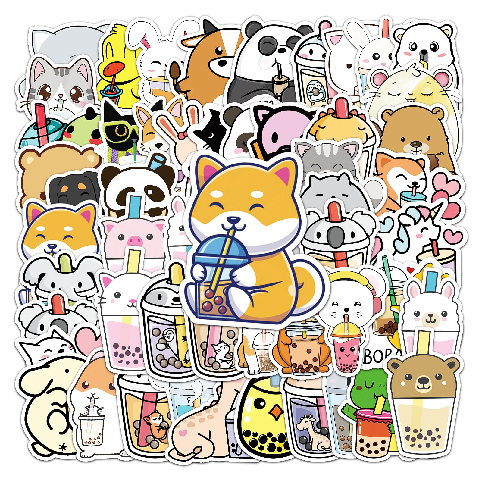 Auceko Men's Pets 50Pcs Stickers For ,Teens Boys And Girls Sticker Pack Vinyl Skateboard Guitar Door Laptop Luggage Car Bike Water Bottle Birthday Party Supplies
