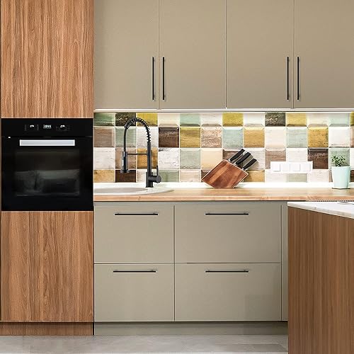 Miniatura 5 de Ravinte Tiradores de gabinete de 10 pulgadas, color negro mate, tiradores de acero inoxidable para gabinetes de cocina, tiradores de gabinete de 10