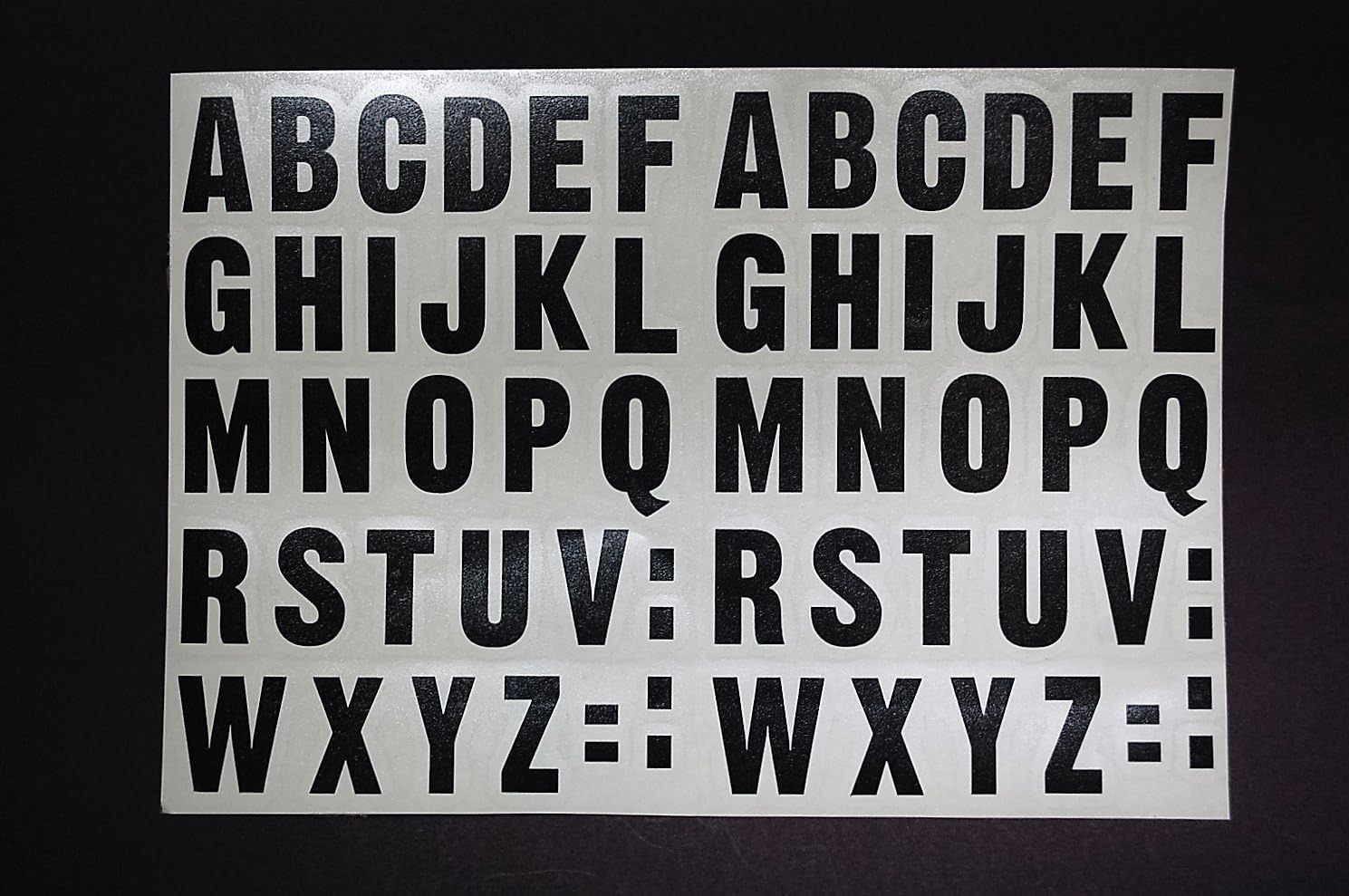 A-Z Alphabet Letters Stickers Vinyl Decals (X2 Sets) Choose Color & Size 1/2" Up to 12 Inch V461 (5" X 2.65", Orange)