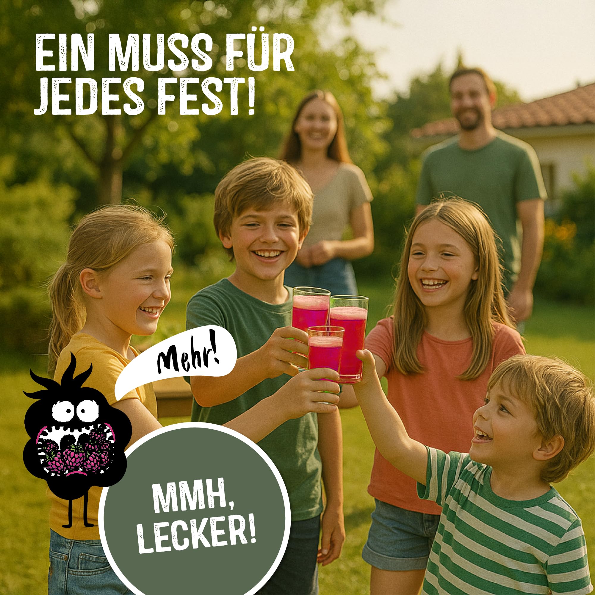 Brauerei Zwönitz Fassbrause Himbeere 5 Liter Partyfass - Himbeer Brause - Erfrischende Brause Limo aus Sachsen