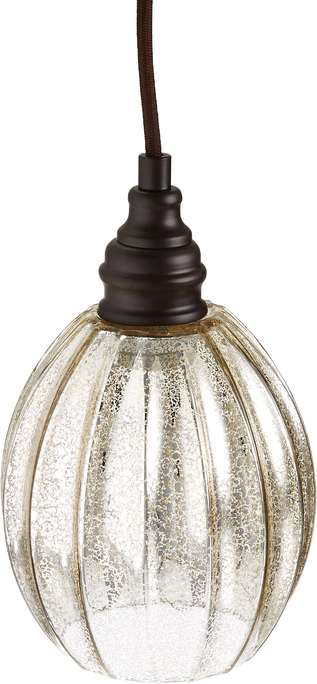 Elk Home Danica 1-Light Mini Pendant, Oil Rubbed Bronze, Mercury Glass | 1-light small pendant for kitchen, bar, dining room, dimmable, indoor hanging light sloped-ceiling ready, UL listed