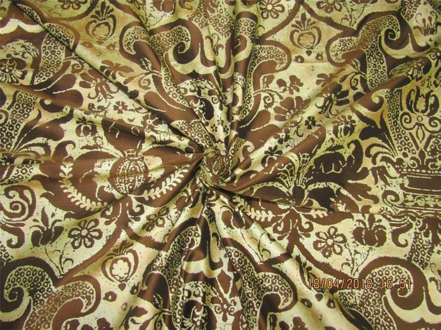 Soie dupion marron et or de 137,2 cm, l'histoire d'un tissu d'exception - 7