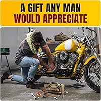 Vista 8 de The Ryker Roll Up Tool Bag Organizer Gifts for him Heavy Duty Motorcycle Tool Roll Bag Organizer Portable Rollup Toolbag w/Accessible Pouches - Mens