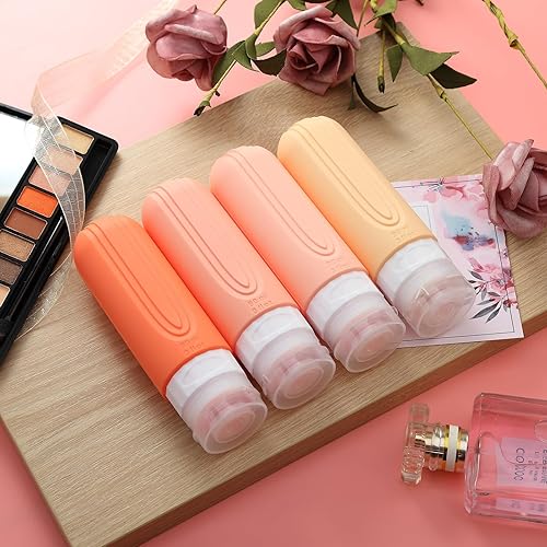 Miniatura 6 de Botellas de viaje para artículos de tocador, aprobados por la Tsa, recipientes de tamaño de viaje de 3 onzas, sin BPA, a prueba de fugas,