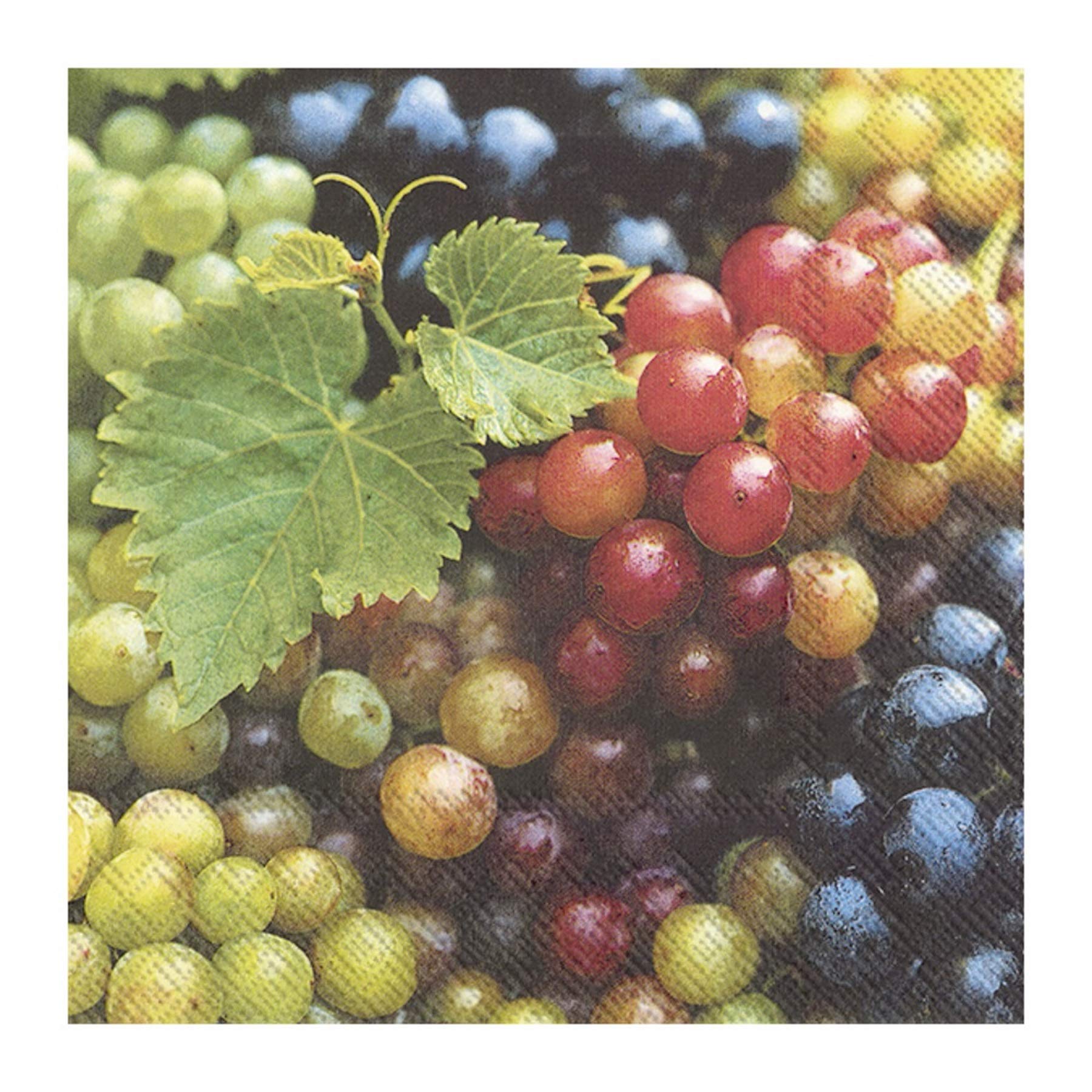 IHR GRAPES paper table lunch napkins 33 cm square 3 ply 20 in a pack