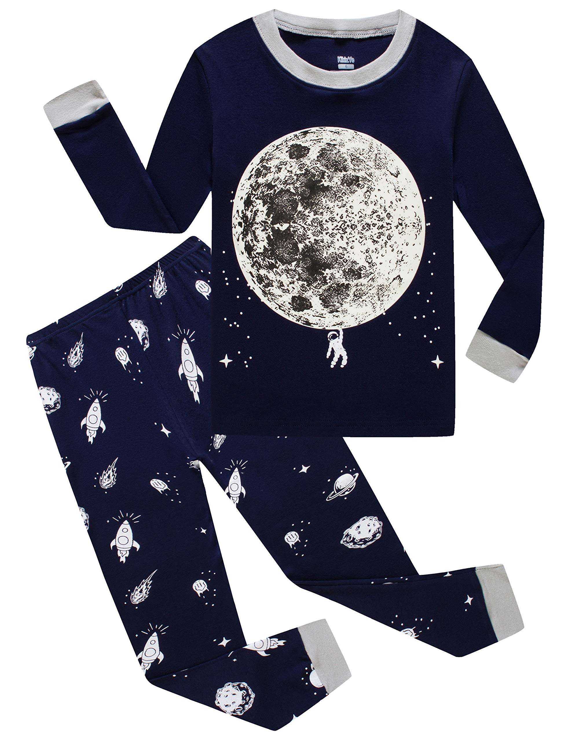 KikizYe Little Big Boys Girls Pajamas Set Kids PJs 100% Cotton Sleepwear