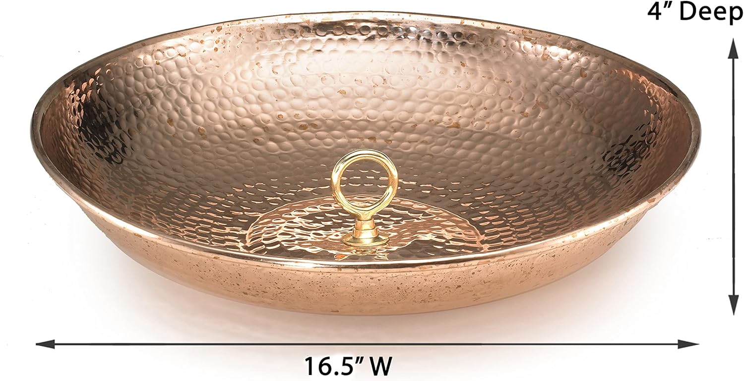 Good Directions 479P Rain Chain Basin Large 16-1/2 Inch Diameter, 4 Inches High, 100% Pure Copper