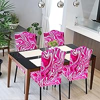 Vista 143 de Juego de 6 fundas elásticas para sillas de comedor, extraíbles y lavables, para sillas de comedor, hotel, ceremonia