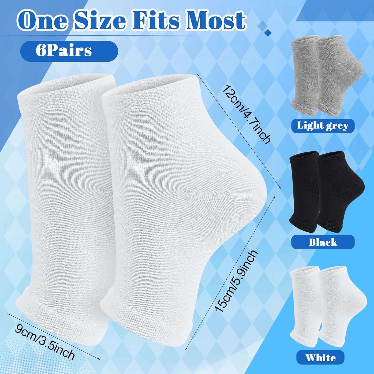 Twistover 6 Pairs Men Toeless Socks Cotton Open Toe Flip Flop Pedicure Anklets Socks for Men Sandals Running Yoga Spa Sleep