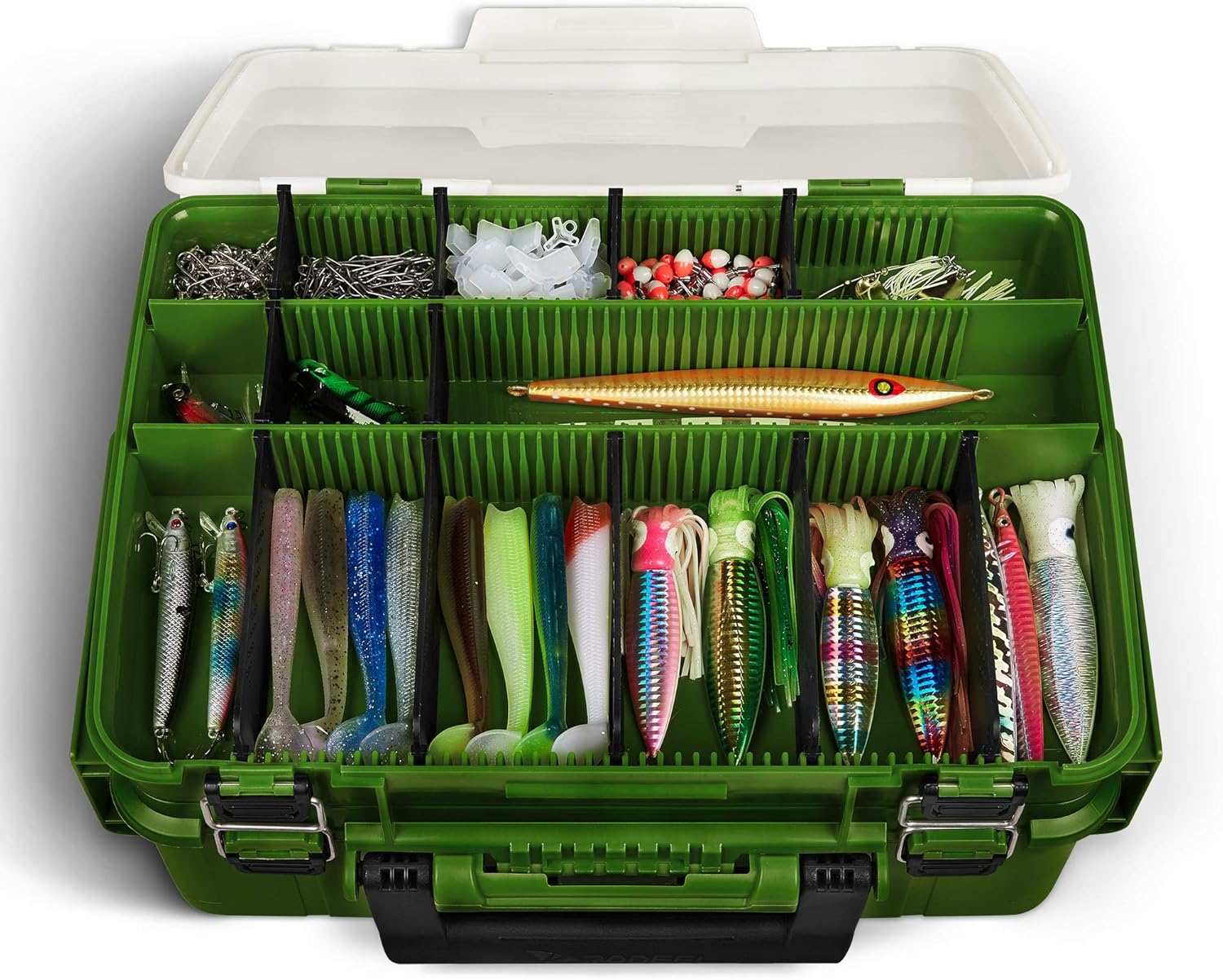 Rodeel Specialist Tackle System, Fishing Tackle Box for Storage and Organization of Fishing Accessories and Tools with Adjustable Compartments,Size 15.2 x10.4X 7.5inch : Sports & Outdoors