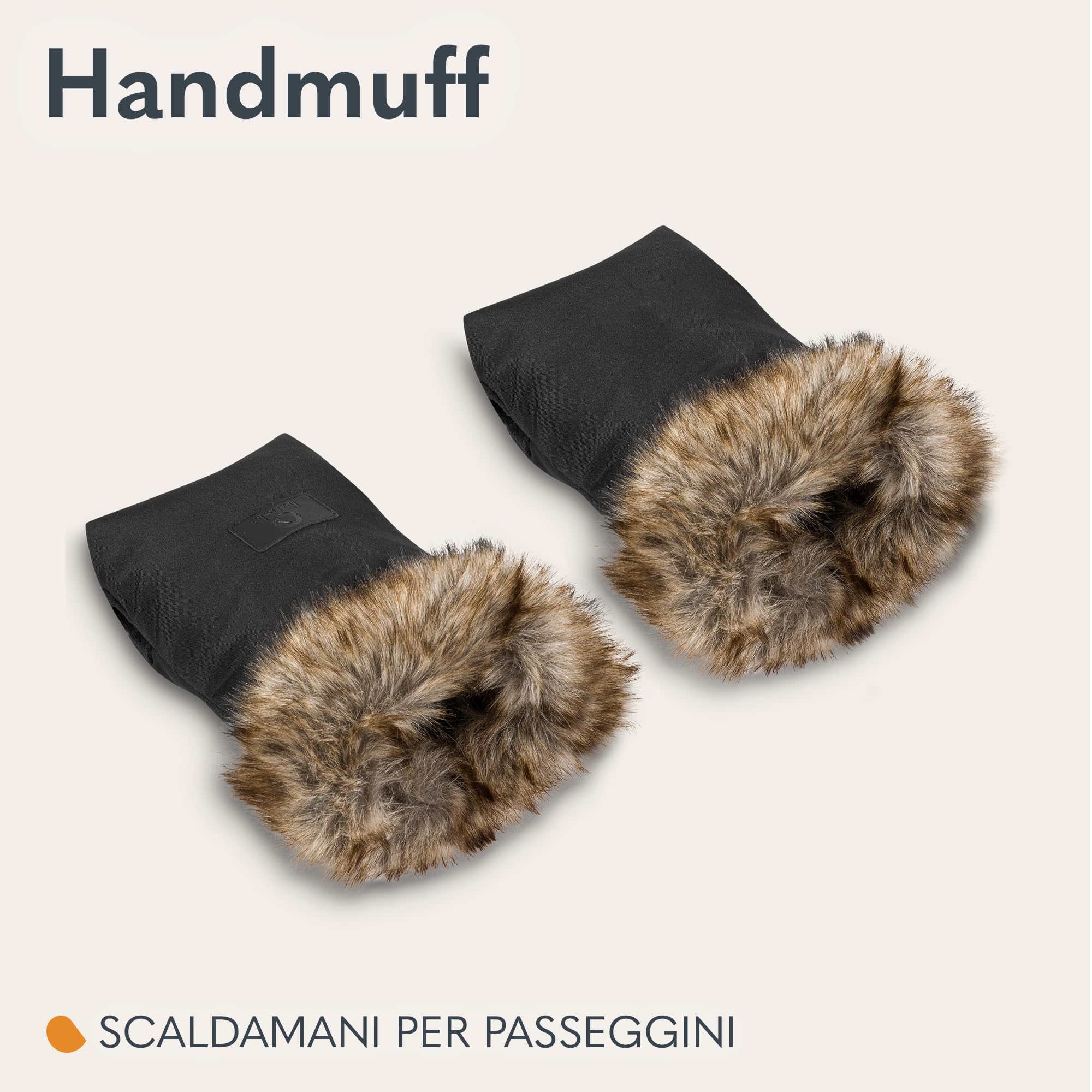 LIONELO HANDMUFF Scaldamani per passeggino per donna e uomo, guanti antigelo per passeggino in pile, scaldamani impermeabile e antivento, taglia unica inseto staccabile