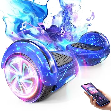 SISIGAD Hoverboard Électrique 6.5 Pouces New Blue avec Bluetooth
