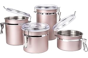 Pink Canisters Sets for the Kitchen (Set of 4)