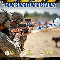 Vista 5 de Pistola eléctrica de bolas de gel, pistola automática de bolas de salpicadura de alta velocidad con más de 80,000 y gafas protectoras, juguetes