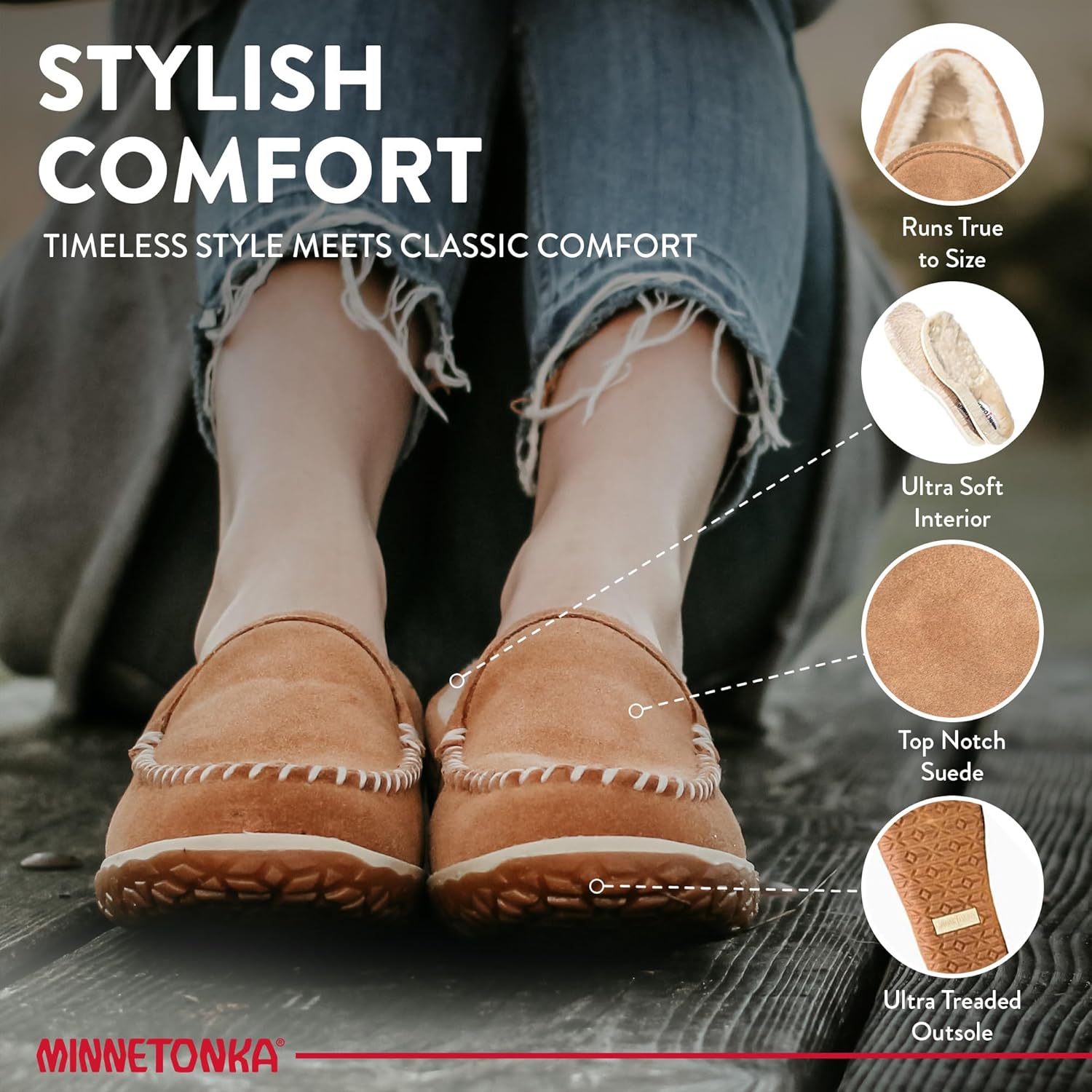 Minnetonka Womens Tempe Moccasins - Image 3