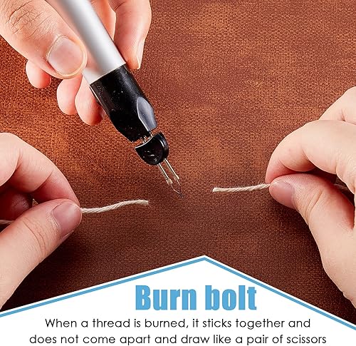 Miniatura 7 de Honoson 4 puntas de repuesto para quemador de rosca, puntas de quemador de hilo para terminar proyectos de tejido de cuentas, costura y fabricación