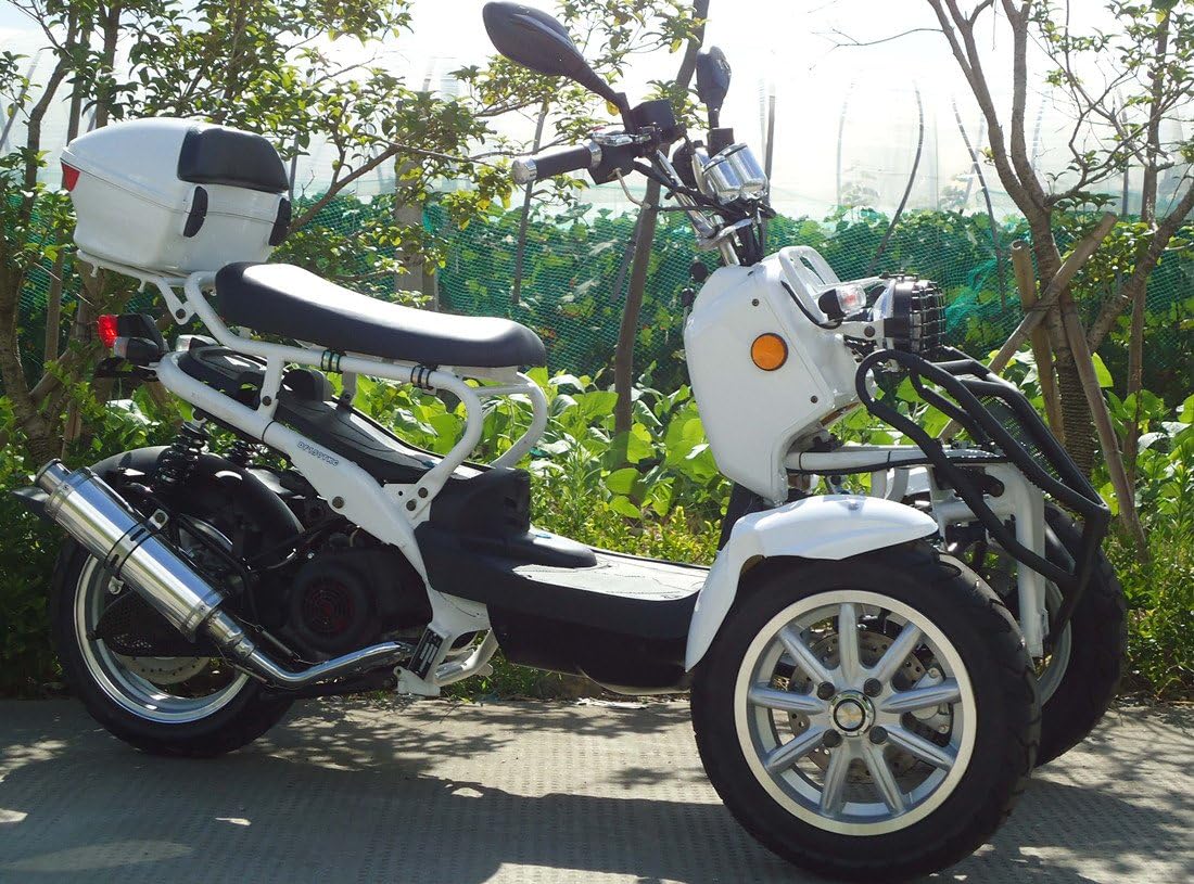 Amazon Icebear アイスベアー リバーストライク 150cc逆三輪 逆トライク バイク ズーマー風 普通免許 白 Hl150dzw オートバイ 電動バイク バギー 車 バイク