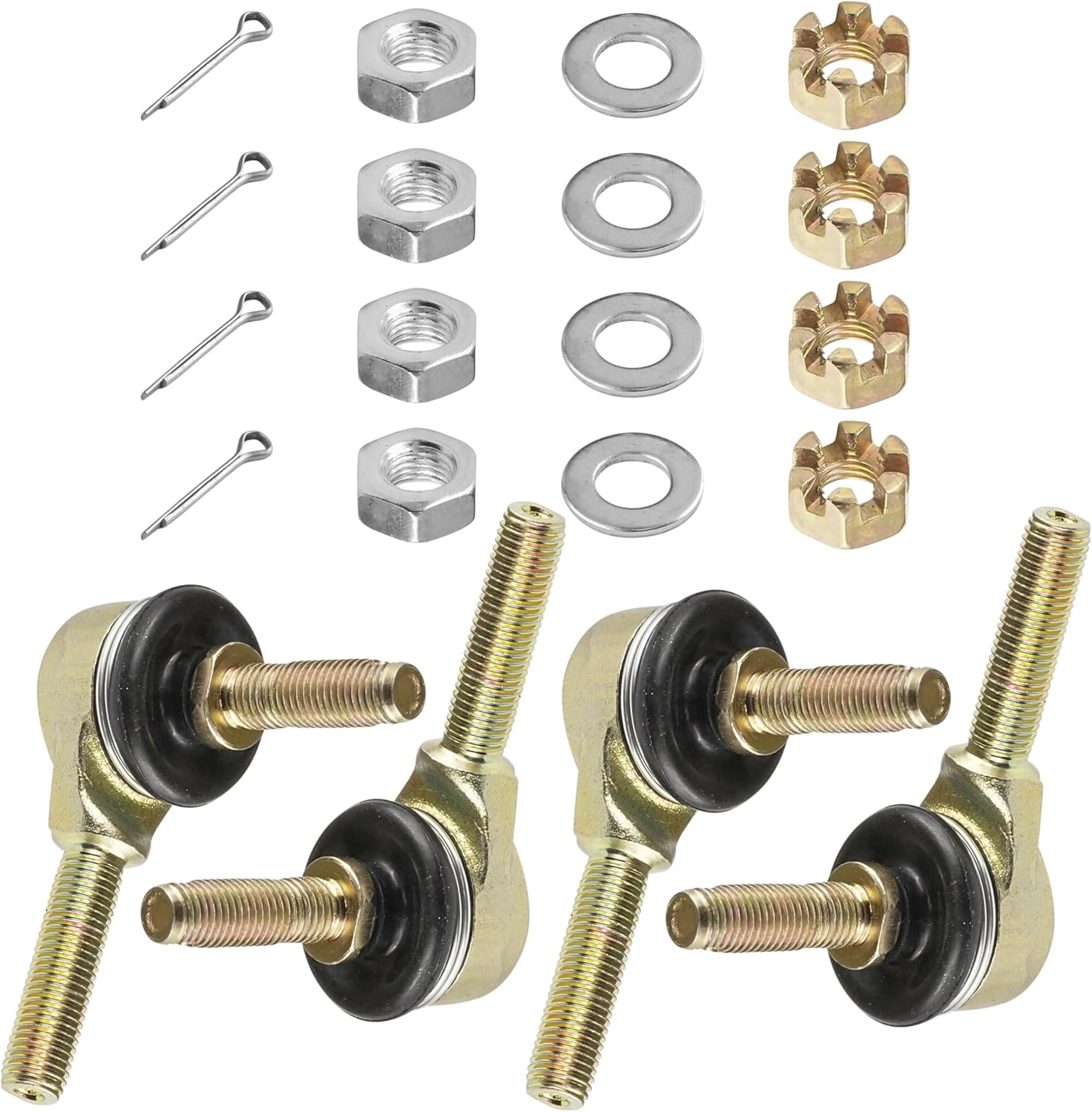 Caltric Two Sets Of Tie Rod End Kit Compatible with Suzuki Lt125 Lt-125 Quadrunner 125 1983 1984