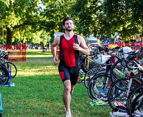 Miniatura 7 de Kona II Mens Triathlon Suit - Sleeveless Speedsuit Skinsuit Trisuit with Storage Pocket and Bonus Race Bib Belt