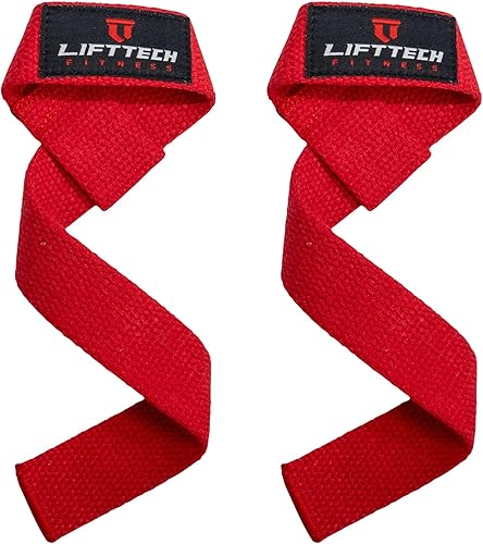 Miniatura 1 de Lift Tech Fitness Correas de levantamiento de pesas para hombres y mujeres  Correas de gimnasio de algodón para levantamiento de pesas, HIIT,