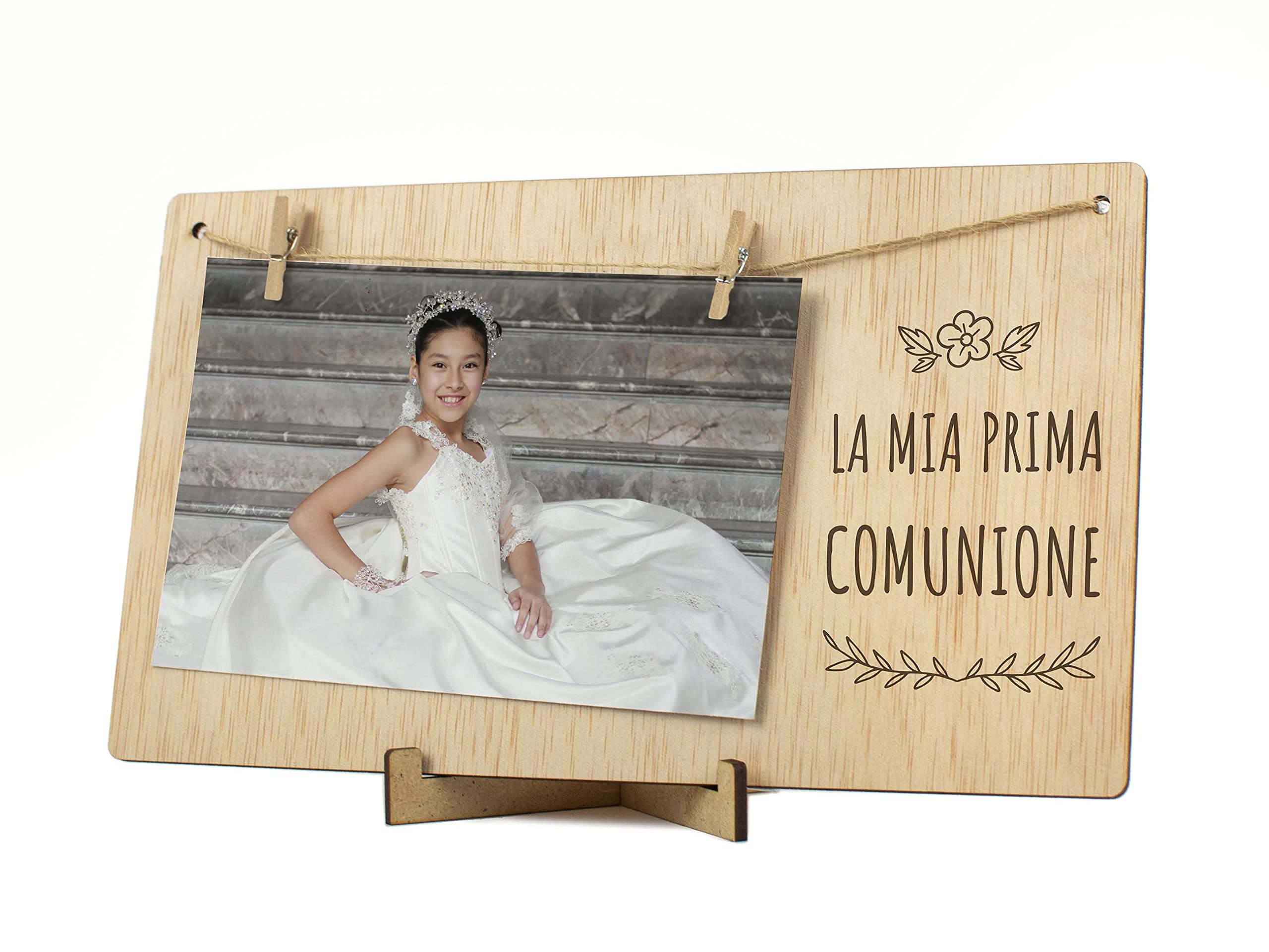 CONTRAXT Marco de Fotos Mama Dia de la Madre. Colgar fotos con pinzas madera natural ideas regalos detalles para mama postal madre primeriza wonderful original (Madre ES) — view 100