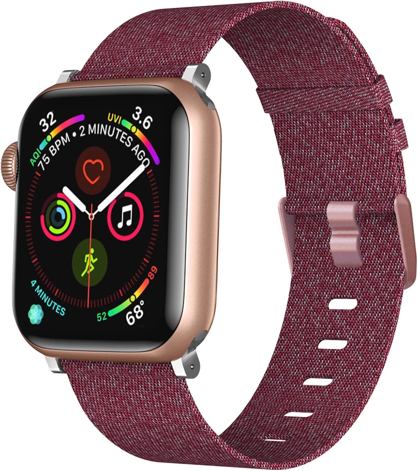 XIMU Bands Compatible with Apple Watch Band 38mm 40mm 42mm 44mm, Soft Woven Fabric Replacement Band Quick Release Watch Strap Wristbands Accessories Women Men for iWatch Series 4/3/2/1