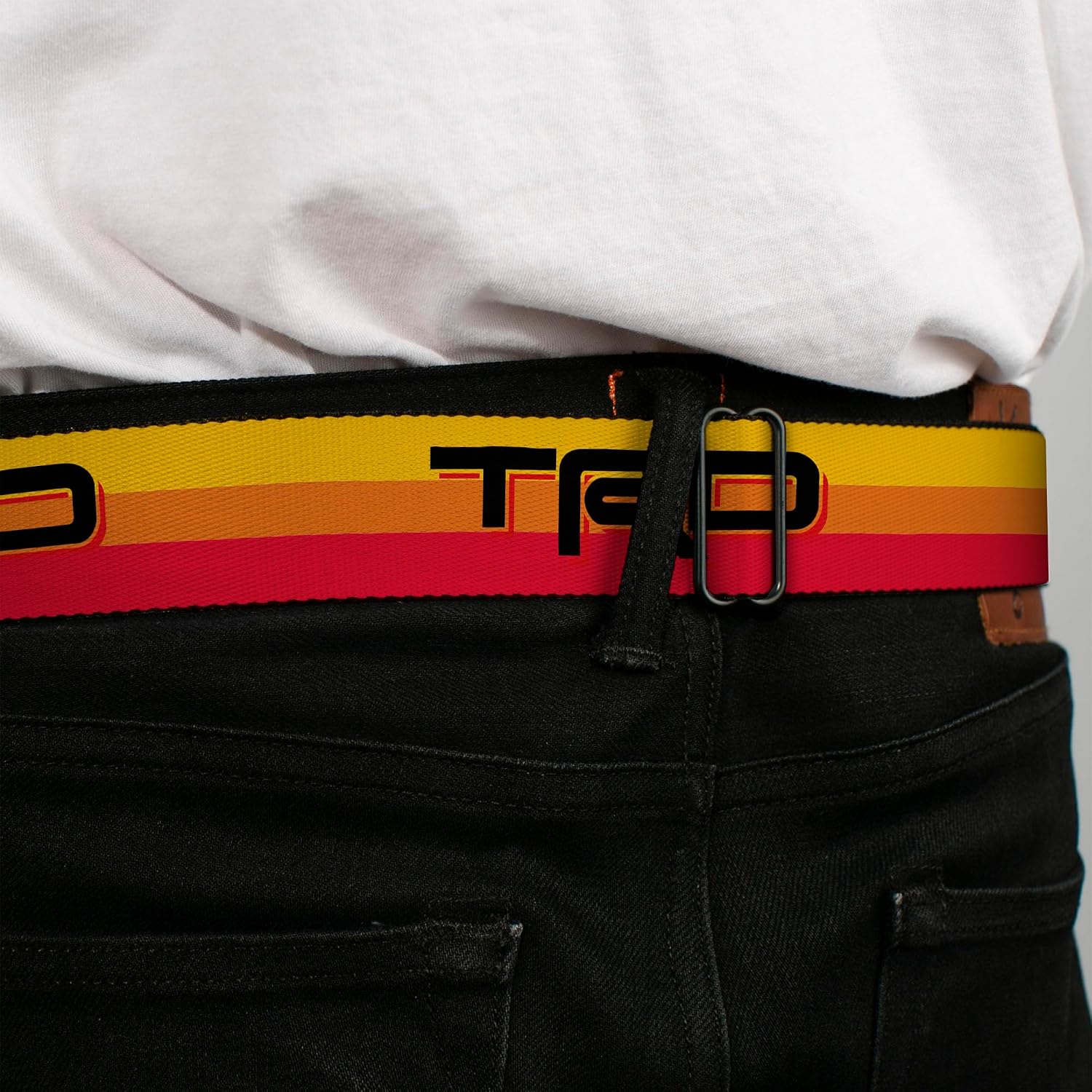 Toyota Belt, Seatbelt Buckle Belt, Toyota Racing Development TRD Logo Rally Stripe Sunset, Adjustable