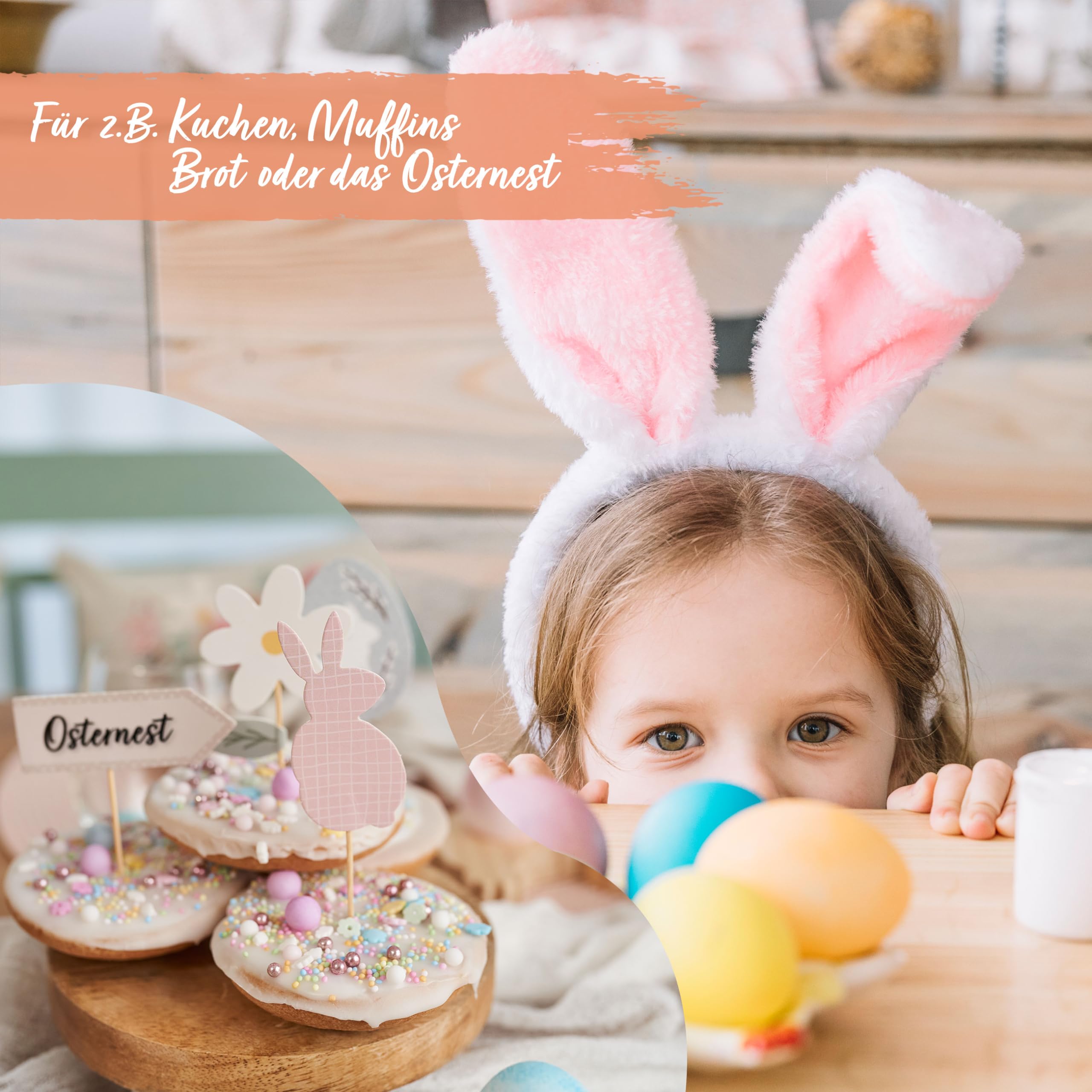 Papierdrachen Cake Topper Pastel Easter - Festive Easter Decoration - Easter Cake Decoration, Pastel Cake Topper - Image 3