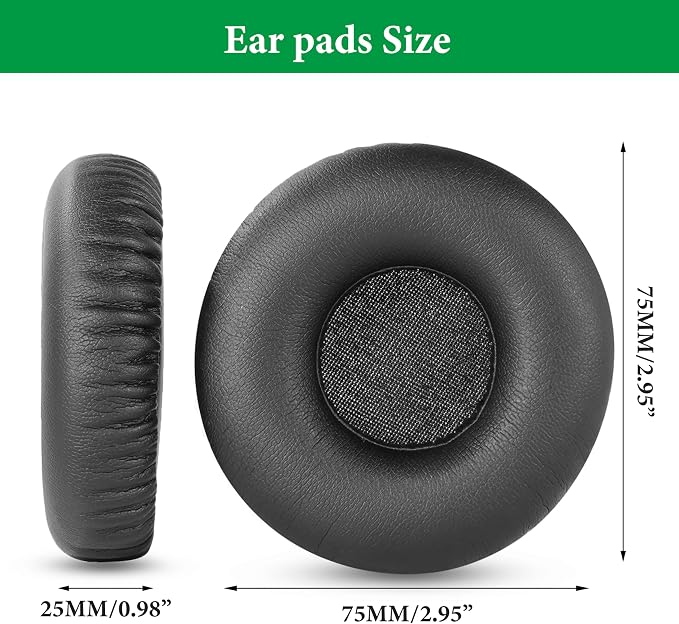 Almohadillas para auriculares HAS30BT, repuesto compatible con JVC HA-S30BT / HA S30BT, cuero proteico premium y espuma viscoelástica miniatura 7