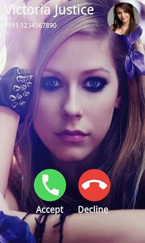 Avril Lavigne Full Screen Photo Call Receiver