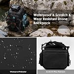 TARION Waterproof FPV Drone Backpack - 30L Extra Large Camera Bag with 17in Laptop Compartment - External Mounts for Quadcopters DJI - FlightPro