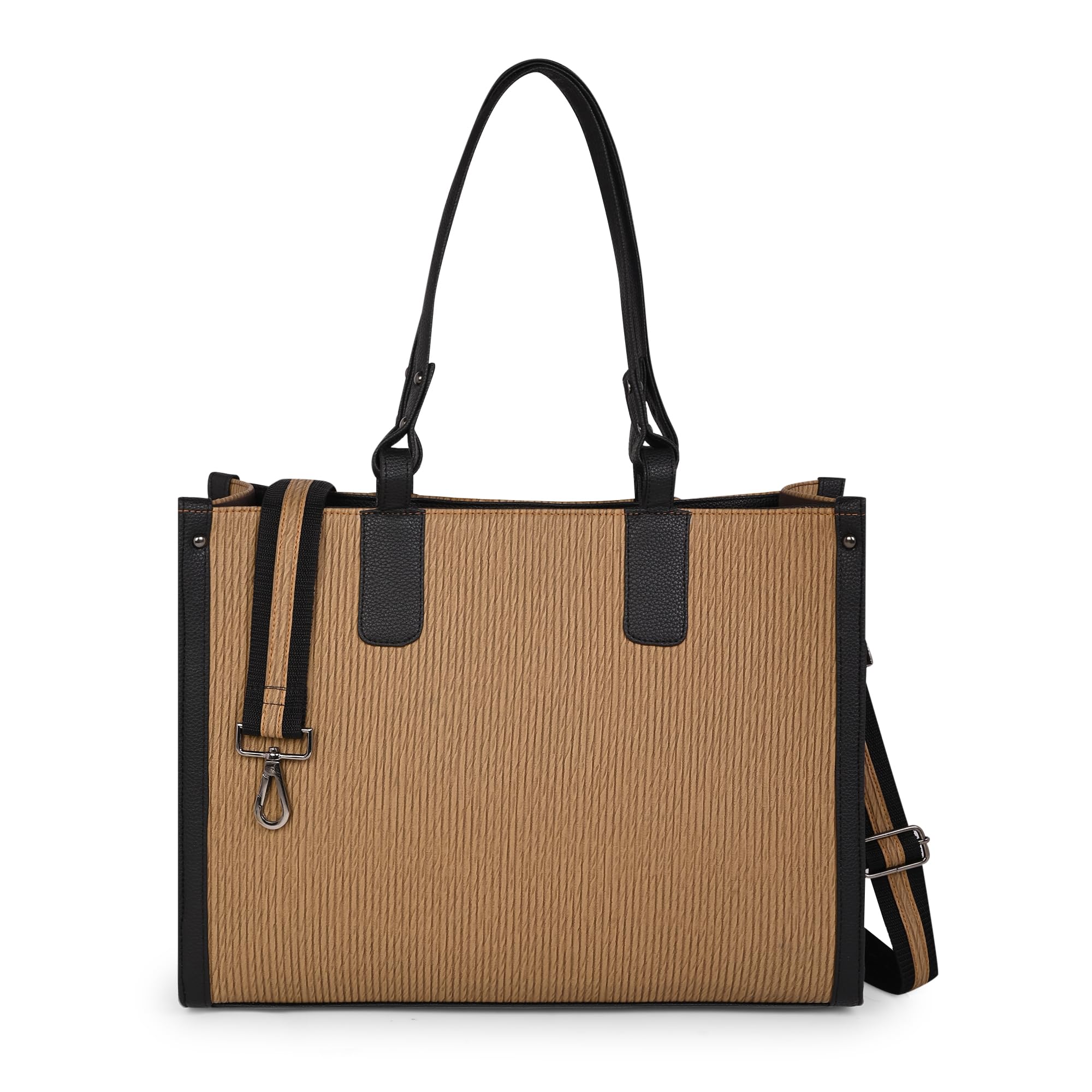 Women’s Premium Structured Tote Handbag | Elegant Dual-Tone Office & Daily Use Shoulder Bag | Spacious, Stylish & Durable-image-43