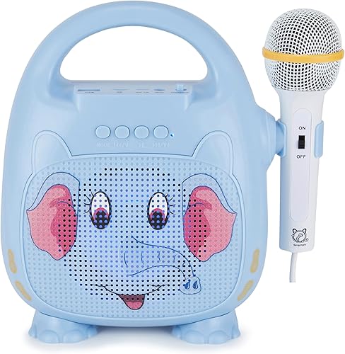 Singimals - Altavoz de karaoke para niños con micrófono, da rienda suelta a la superestrella interior de tu hijo, Bluetooth v5.1, tiempo de