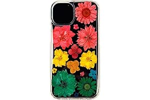 Rainbow Pressed Flowers iPhone 14/13 Case