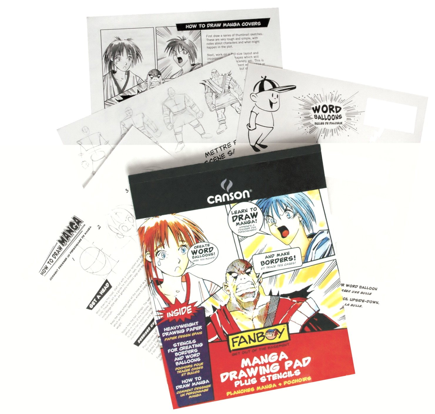 Canson Fanboy Manga Drawing Pad with Stencils
